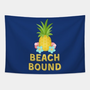 Beach Bound Pineapple Gift for Traveler Road Trip Tropical Island Tapestry