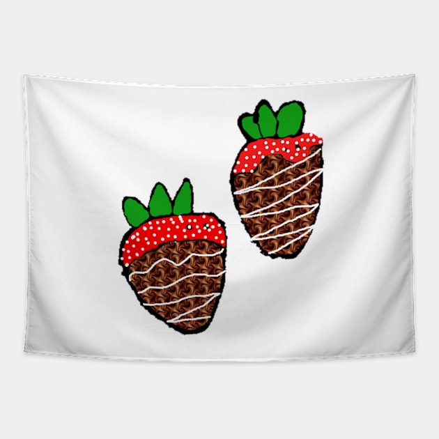 Chocolate Strawberries Tapestry by jhsells98