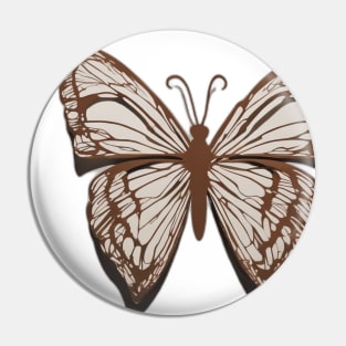 Butterfly Brown Shadow Silhouette Anime Style Collection No. 310 Pin