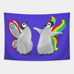 Penguins with wings Tapestry