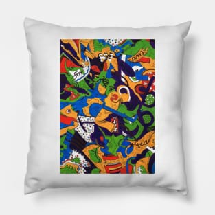 Tea for Two Abstract Pillow