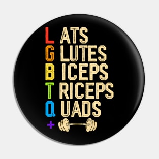 Lgbtq Weightlifting Quads Squad Pin