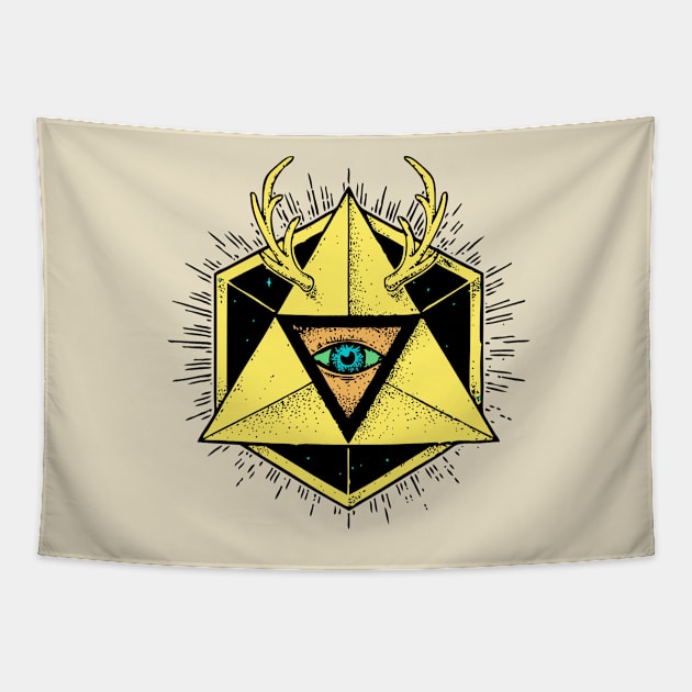 Triangle deer eyes Tapestry by Spectrum