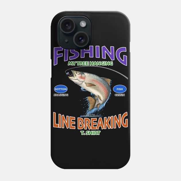 Tree Hanging Bottom Snagging Line Breaking Funny Fishing Novelty Gift Phone Case by Airbrush World