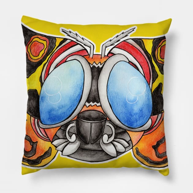 Cute Mothra Pillow by AlstonArt