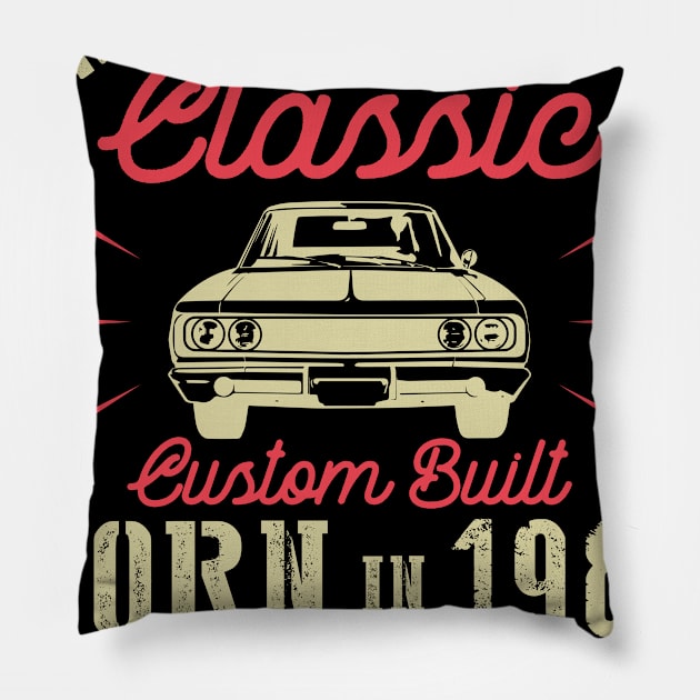 Happy Birthday I'm Not Old I'm Classic Custom Built Born In 1981 High Performance Legendary Power Pillow by joandraelliot