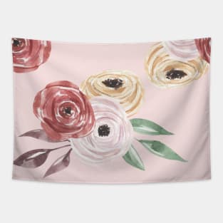 Floral Vintage Watercolor Tapestry