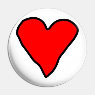 Red Love Heart - Great Gift for Girlfriend and Wife Pin