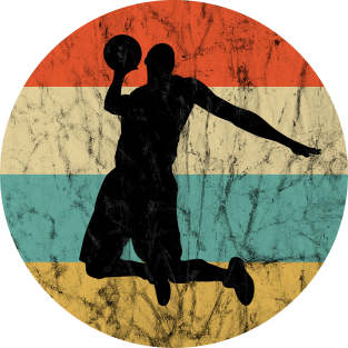 Retro Vintage Basketball Magnet