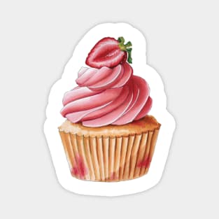 Strawberry Cupcake Magnet