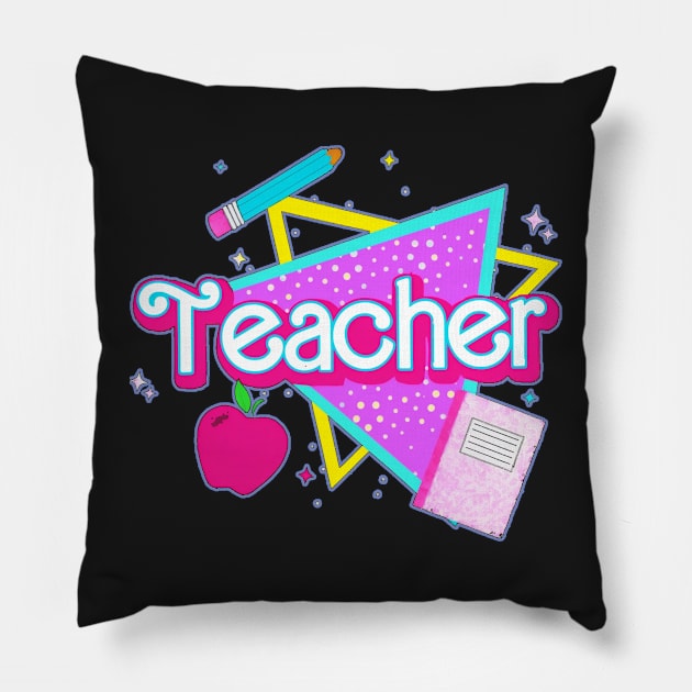 Cute In My Teacher Era First Day Of School Back To School Retro Pillow by masterpiecesai