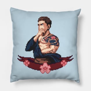 Chris Redfield Resident Evil Pixel Art Pillow