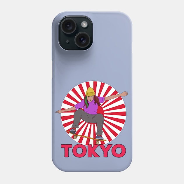 Skateboarding Tokyo Phone Case by DiegoCarvalho