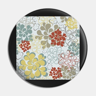 Floral retro pattern Pin