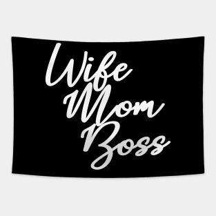 Wife Mom Boss Tapestry