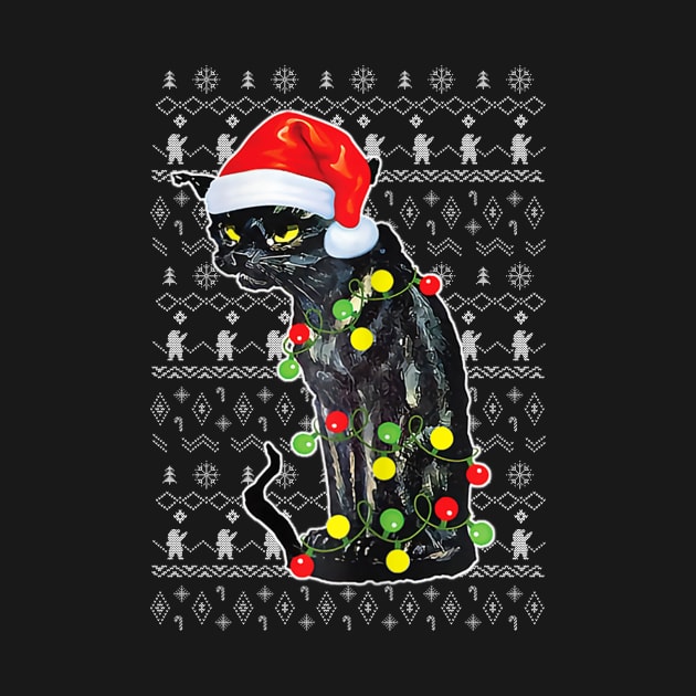 Annoyed Black Cat Is This Jolly Enough Funny Christmas Gift by SloanCainm9cmi