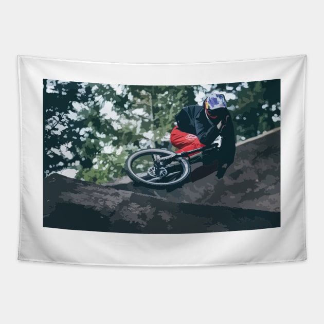 Brandon Semenuk Painting Tapestry by gktb