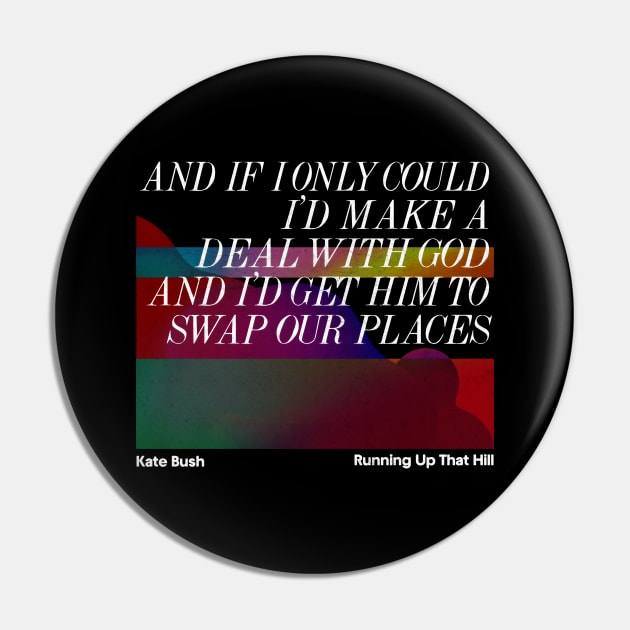 Kate Bush - Minimalist Lyric Artwork Design Pin by saudade