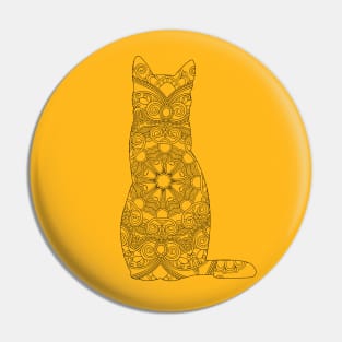 Cat Mandala Pin