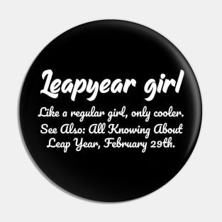 Leap Year Girl Definition Pin