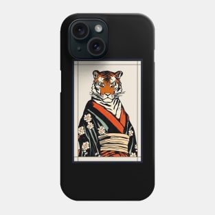 Royal tiger Japanese with kimono vintage Phone Case