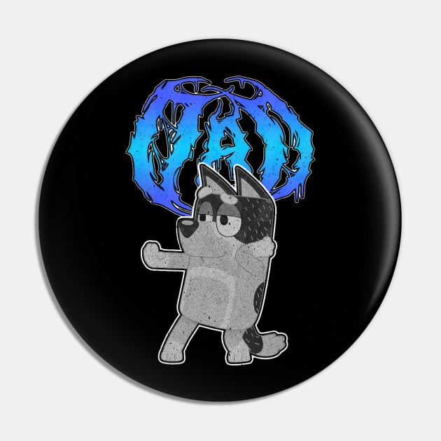 Bluey Dad Metal Dance Pin by gaskengambare