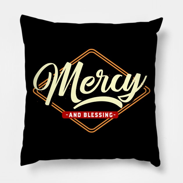 MERCY AND BLESSING Pillow by leopart studio