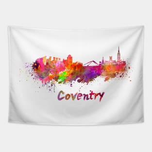 Coventry skyline in watercolor Tapestry