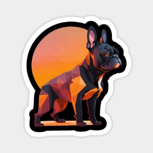 French Bulldog Geometric Magnet