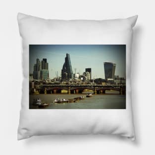 London Cityscape Blackfriars Bridge England Pillow