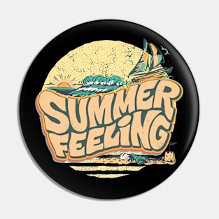 Summer Retro Vintage Art Pin