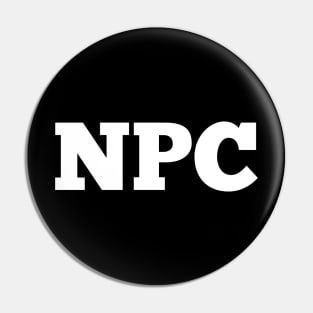 NPC - Non Playable Character - Video Games Gamer Pin