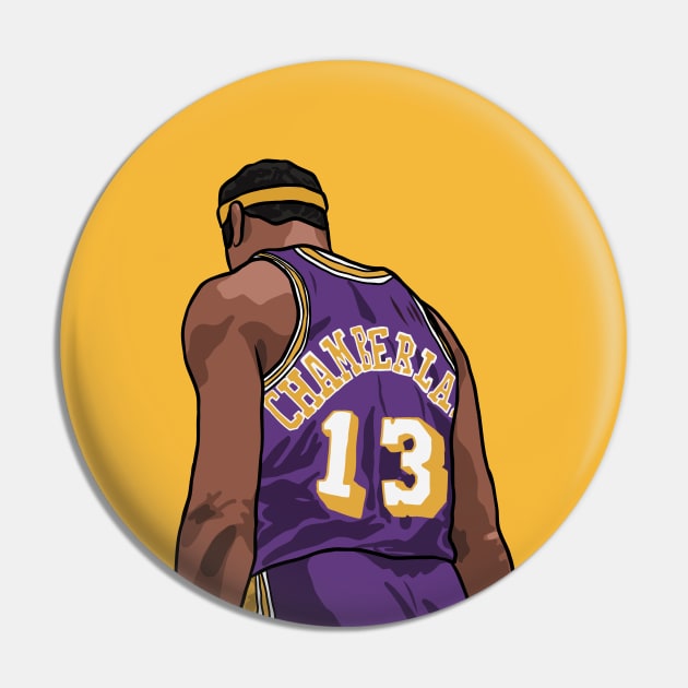 Wilt Chamberlain Back-To Pin by rattraptees