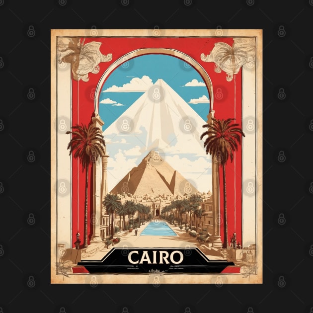 Historic Cairo Egypt Desert Vintage Poster Tourism by TravelersGems