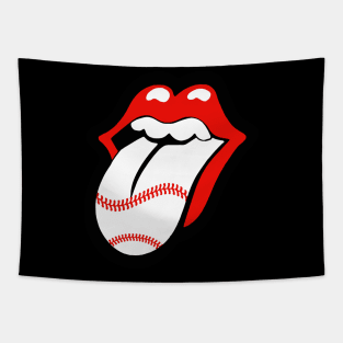 Baseball Lips Tapestry