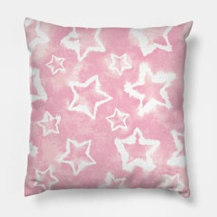 Light Pink Tie Dye Stars Pillow