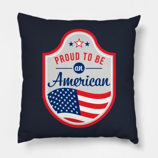 Proud to be an American patch Pillow