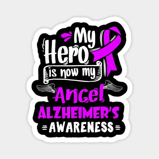 MY ANGEL ALZHEIMER AWARENESS MENS WOMENS GIFT MOM DAD ALZ Gift Magnet by thuylinh8