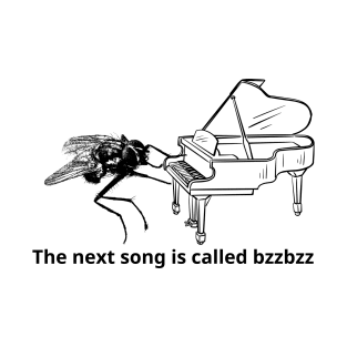 Funny Fly Plays Piano T-Shirt