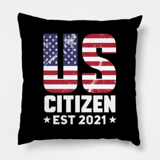 Us Citizen 2021 American Flag Proud Usa Citizenship Pillow