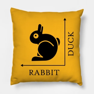 Duck Rabbit Illusion Pillow