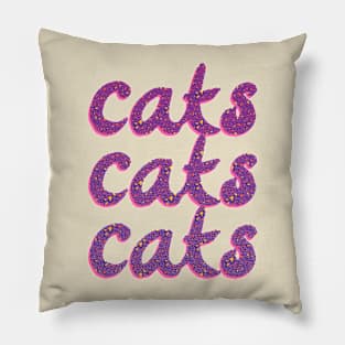 Purple Cats Cats Cats Pillow