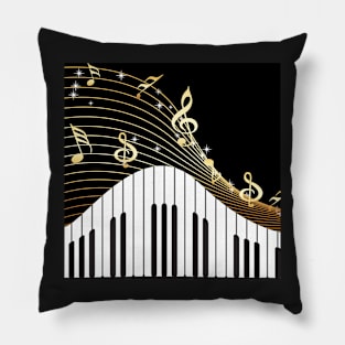 Ivory Keys Piano Music Pillow