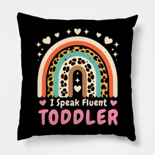 Groovy I Speak Fluent Toddler Funny Daycare Provider Teacher Pillow