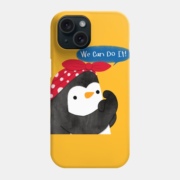 Penguin Girl Power Phone Case by thepenguinsfamily