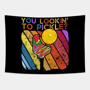 You Lookin To Pickle Pickleball Tapestry