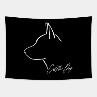 Proud Cattle Dog profile dog lover gift Tapestry