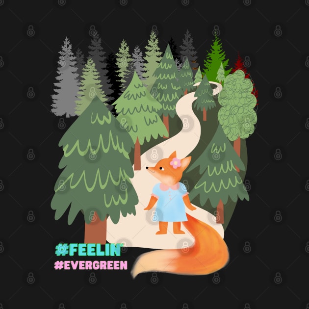 Fox in the Evergreen Forest by MagicTrick