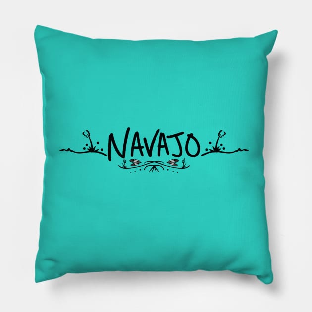 Navajo Hogan Triangle Typography Pillow by bricesondennis