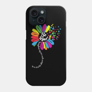 Autism Awareness Be Kind In a word Daisy Phone Case